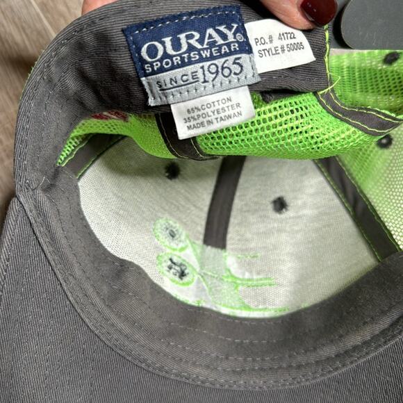 OURAY SPORTSWEAR ‘RED RIVER SKI & SUMMER AREA’ Green Mesh SnapBack Hat Women’s - Picture 8 of 8